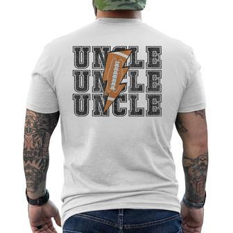 Vintage American Football Uncle Game Day Football Season Mens Back Print T-shirt | Mazezy