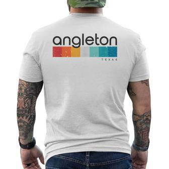 Vintage Angleton Tx Texas Usa Retro Men's T-shirt Back Print | Mazezy
