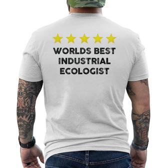 Vintage Five Star Worlds Best Industrial Ecologist Rating Wo Men's T-shirt Back Print | Mazezy