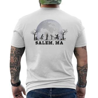 Vintage Halloween Full Moon In Salem Ma Retro Salem Funny Gifts Mens Back Print T-shirt | Mazezy