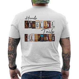 Vintage Heads Carolina Tail California Western Country Gift California Gifts And Merchandise Funny Gifts Mens Back Print T-shirt | Mazezy