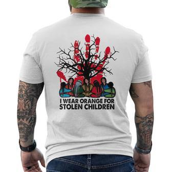 Vintage I Wear Orange For The Stolen Native Child Mens Back Print T-shirt - Monsterry CA