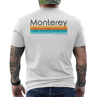 Vintage Monterey California Ca Retro Men's T-shirt Back Print | Mazezy