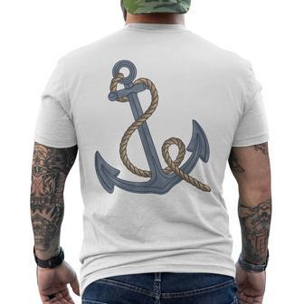 Vintage Nautical Anchor | Cute Retro Sailing Gift Mens Back Print T-shirt | Mazezy