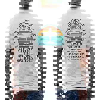 Vintage Never Underestimate An Old Man With An Rc Airplane Mens Back Print T-shirt | Seseable CA
