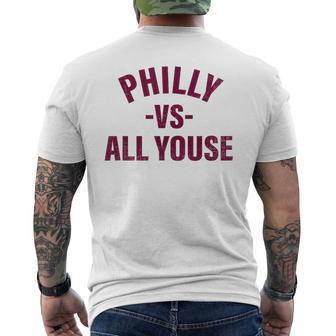 Vintage Philly Vs All Youse Guys Philadelphia Slang Men's T-shirt Back Print - Monsterry AU