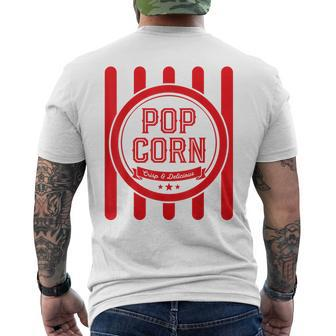 Vintage Popcorn Costume Halloween Trick Or Treat Halloween Funny Gifts Mens Back Print T-shirt | Mazezy