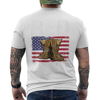 Vintage Red Friday Red Until The Come Home Usa American Flag Mens Back Print T-shirt - Seseable