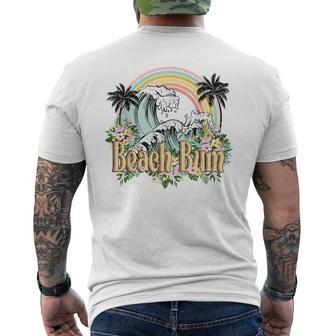 Vintage Retro Beach Bum Tropical Summer Vacation Gifts Vacation Funny Gifts Mens Back Print T-shirt | Mazezy