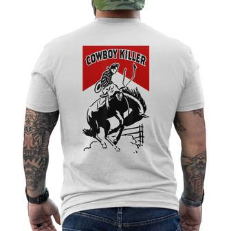 Vintage Retro Western Cowboy Killer Rodeo Country Southern Rodeo Funny Gifts Mens Back Print T-shirt | Mazezy