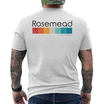 Vintage Rosemead California Ca Retro Men's T-shirt Back Print | Mazezy