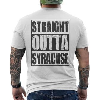 Vintage Straight Outta Syracuse New York Gift Mens Back Print T-shirt | Mazezy