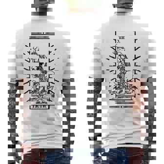 Vintage Tarot Card T Strength Card Occult Tarot Mens Back Print T-shirt - Thegiftio UK