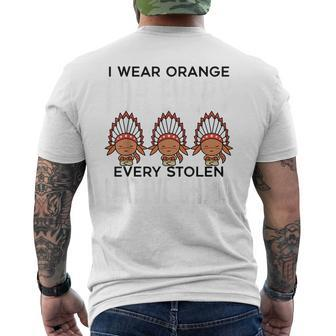I Wear Orange For Children Orange Day Indigenous Children Men's T-shirt Back Print - Seseable