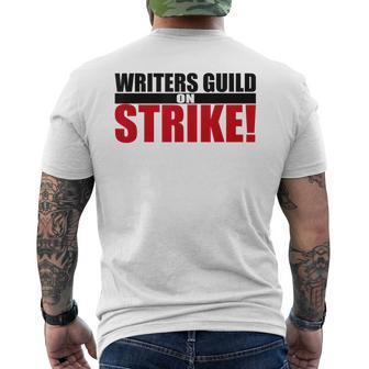 Wga Strike - Writers Guild On Strike Writers Guild America Mens Back Print T-shirt - Seseable