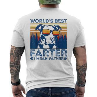 Worlds Best Farter I Mean Father Best Dad Ever Cool Dog Mens Funny Gifts For Dad Mens Back Print T-shirt | Mazezy