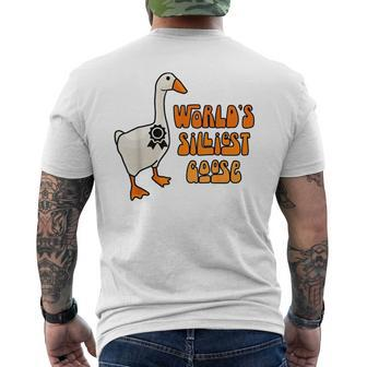 Worlds Silliest Goose Mens Back Print T-shirt | Mazezy CA
