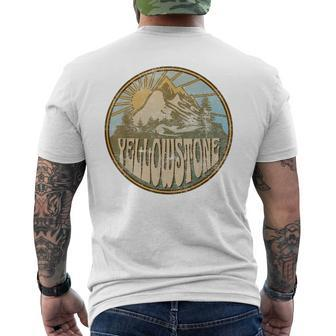 Yellowstone National Park Nature Mountains Hiking Outdoors Mens Back Print T-shirt - Thegiftio UK