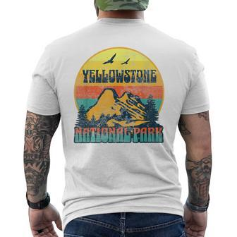 Yellowstone National Park Wyoming Nature Hiking Outdoors Mens Back Print T-shirt - Seseable