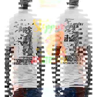 Youth Shoes Steppin Into Junenth Like My Ancestors Mens Back Print T-shirt | Mazezy