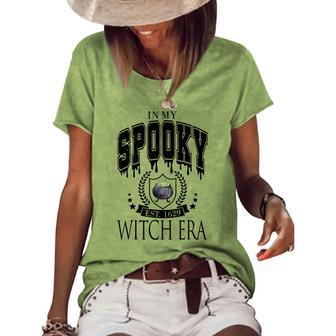 In My Spooky Witch Era Happy Halloween Trick Or Treat Happy Halloween Funny Gifts Women's Short Sleeve Loose T-shirt | Mazezy