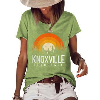 Knoxville Tennessee Tn Retro Style Vintage 80S Gift 80S Vintage Designs Funny Gifts Women's Short Sleeve Loose T-shirt | Mazezy