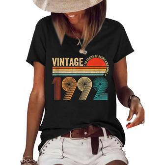 30 Years Old Vintage 1992 Limited Edition 30Th Birthday 30Th Birthday Funny Gifts Women's Short Sleeve Loose T-shirt | Mazezy