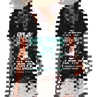 A Truly Great Music Teacher Is Hard Difficult To Find Gifts For Teacher Funny Gifts Women's Short Sleeve Loose T-shirt | Mazezy