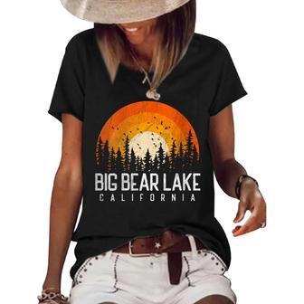 Big Bear Lake California Ca Vintage 70S 80S Retro Gift Women's Short Sleeve Loose T-shirt | Mazezy