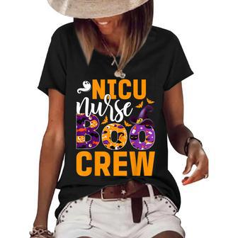 Cute Halloween Nicu Nurse Boo Crew Nurse Women's Loose T-shirt | Mazezy