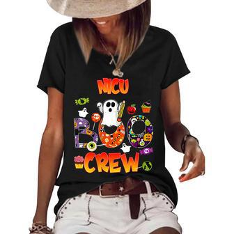 Halloween Nicu Boo CrewNicu Halloween Women's Loose T-shirt | Mazezy CA