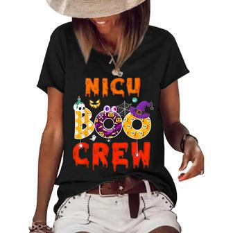 Halloween Nicu Nurse Boo Crew Nursing Women's Loose T-shirt | Mazezy