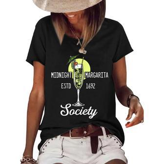 Midnight Margaritas Estd 1692 Society Women's Loose T-shirt | Mazezy