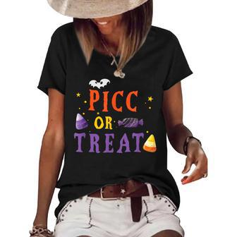 Picc Nurse Halloween Cute Vat Vascular Access Team Nursing Women's Loose T-shirt | Mazezy