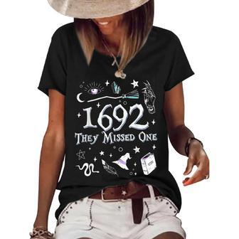 Retro Vintage Witchcarfts Salem 1692 They Missed One Women's Loose T-shirt | Mazezy