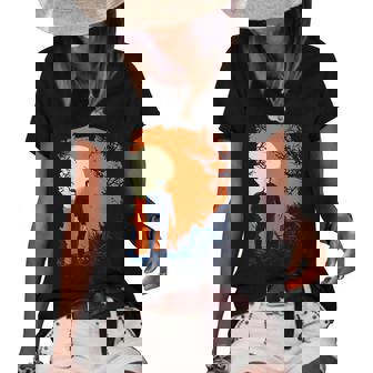 Vintage Retro Horror Halloween Costume Trick Or Treat Gift Halloween Funny Gifts Women's Short Sleeve Loose T-shirt | Mazezy