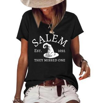 Vintage Salem 1692 They Missed One Retro Women's Loose T-shirt | Mazezy