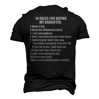 10 Rules Dating My Daughter Overprotective Dad Protective Men's 3D T-Shirt Back Print | Mazezy