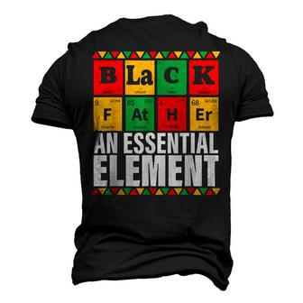 Black Father The Essential Element Fathers Day Dad Men's 3D T-shirt Back Print - Seseable