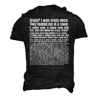 Crazy I Was Crazy Once Trending Meme On Back Men's 3D T-Shirt Back Print | Mazezy