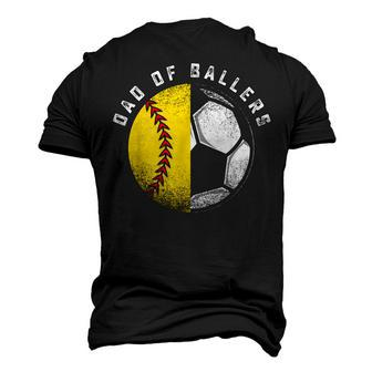 Dad Of Ballers Father Son Softball Soccer Player Coach Men's 3D T-shirt Back Print - Seseable