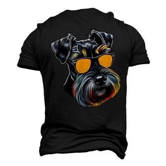 Dad Mom Cool Dog Sunglasses Miniature Schnauzer Men's 3D T-shirt Back Print - Seseable