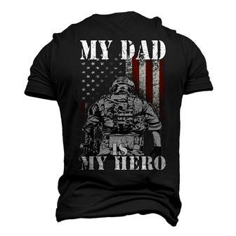 My Daddy Is My Hero Military Dad Fathers Day 4Th Men's 3D T-shirt Back Print - Seseable