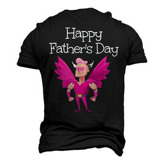 Embarrassing Dad In Girl Colors Happy Fathers Day Men's 3D T-Shirt Back Print | Mazezy