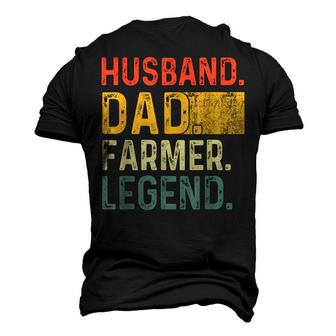 Fathers Day Husband Dad Farmer Legend Vintage Men's 3D T-shirt Back Print - Seseable