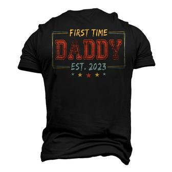 First Time Dad Fathers Day Promoted To Daddy Est 2023 Men's 3D T-shirt Back Print - Seseable