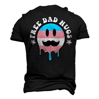 Free Dad Hugs Smile Face Trans Daddy Lgbt Fathers Day Men's 3D T-Shirt Back Print | Mazezy