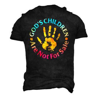 Gods Children Are Not For Sale Hand Prints Men's 3D T-Shirt Back Print | Mazezy