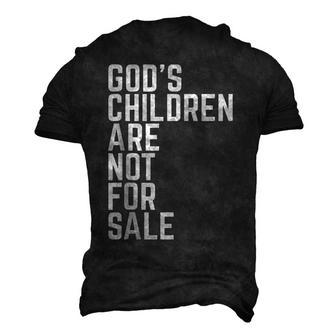 Gods Children Are Not For Sale Jesus Christian America Flag Christian Men's 3D T-Shirt Back Print