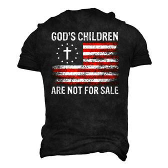 Gods Children Are Not For Sale Us Flag American Christian Christian Men's 3D T-Shirt Back Print | Mazezy
